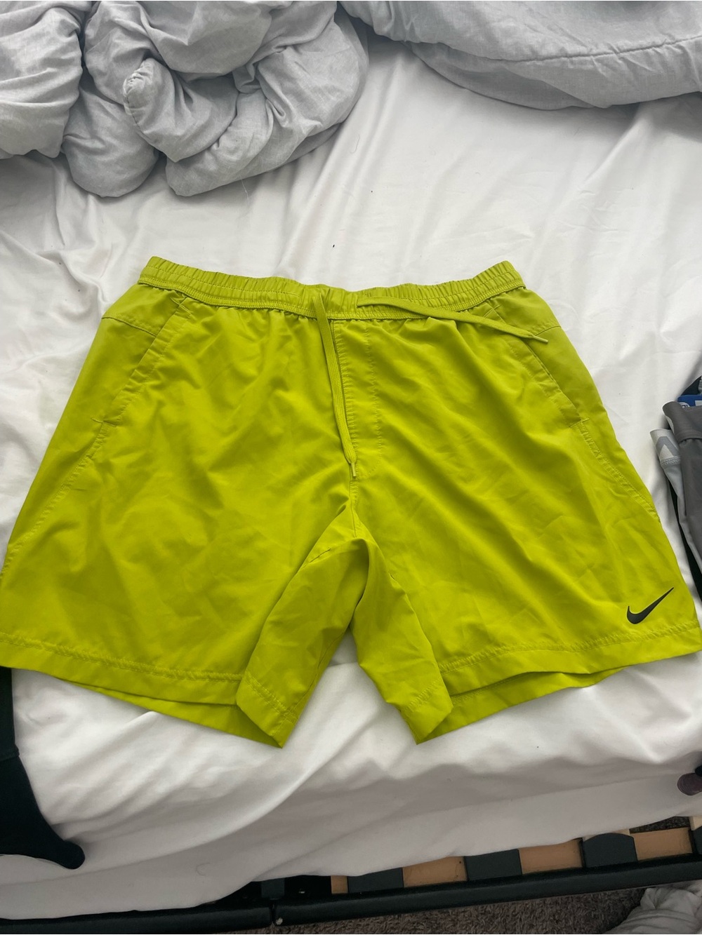Nike Men's Neon Green Athletic Shorts